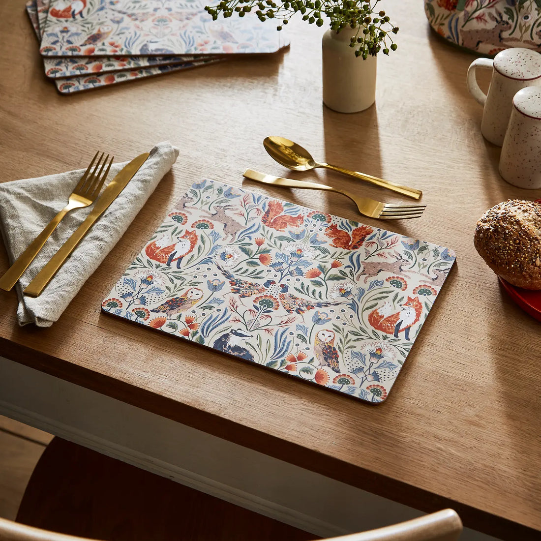 Ulster Weavers Blackthorn Floral Cotton Textiles Placemat 4 Pack