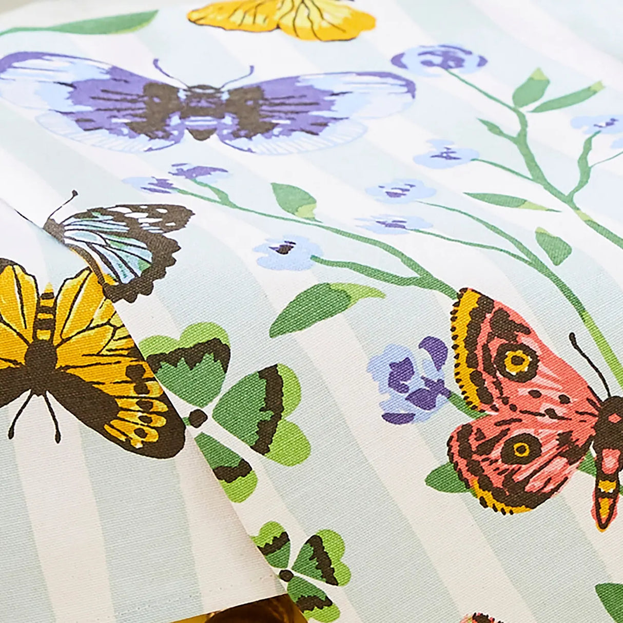 Butterfly Grove Cotton Tea Towel in Blue