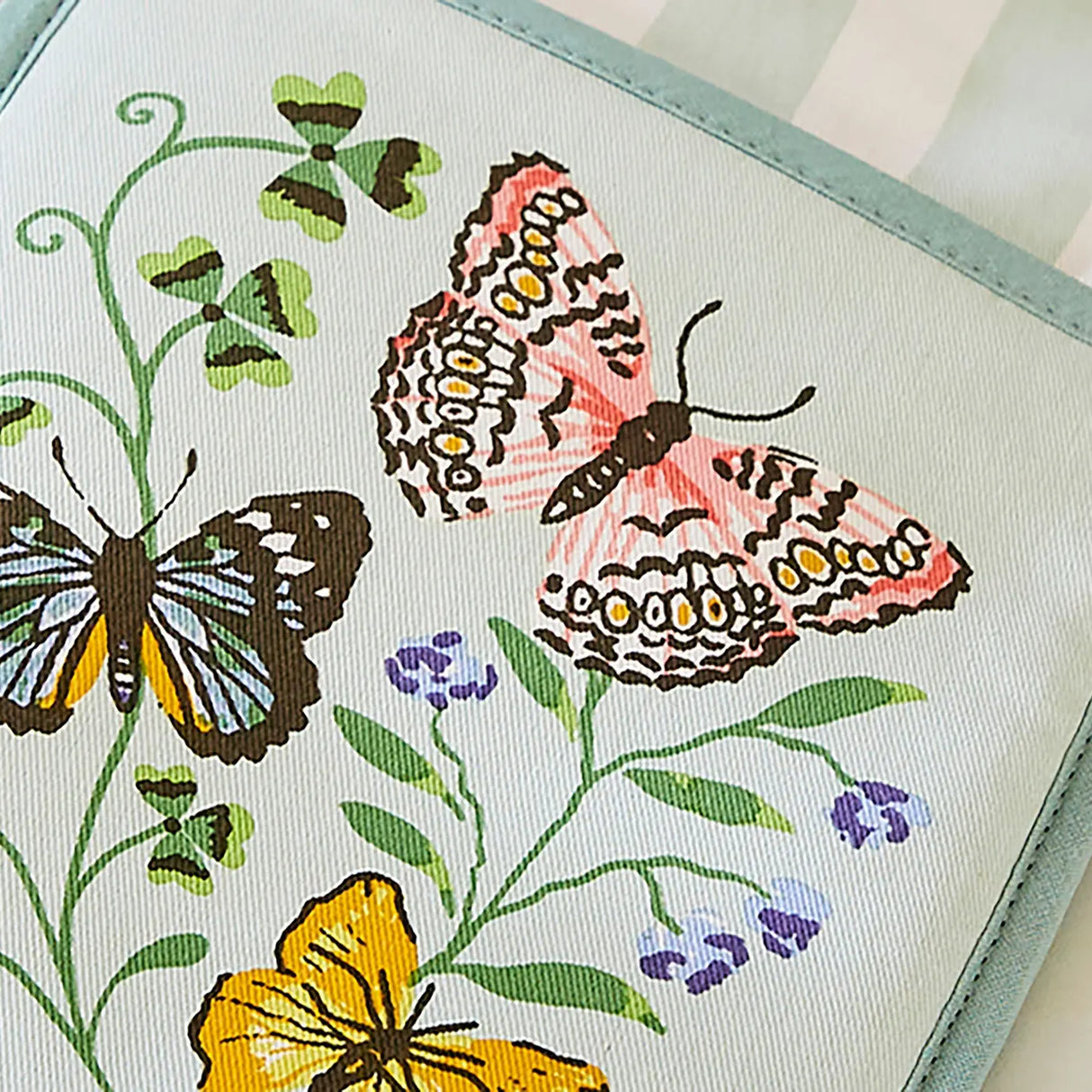 Butterfly Grove Double Oven Glove in Blue