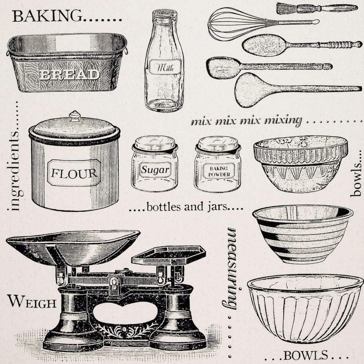 Ulster Weavers Baking 100% Cotton Tea Towel Beige - Baking Cotton Tea Towel In Beige 3