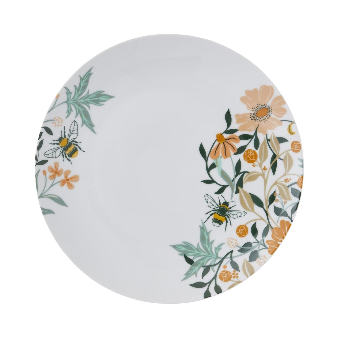 Ulster Weavers Bee Bloom Floral Porcelain Dinner Plate