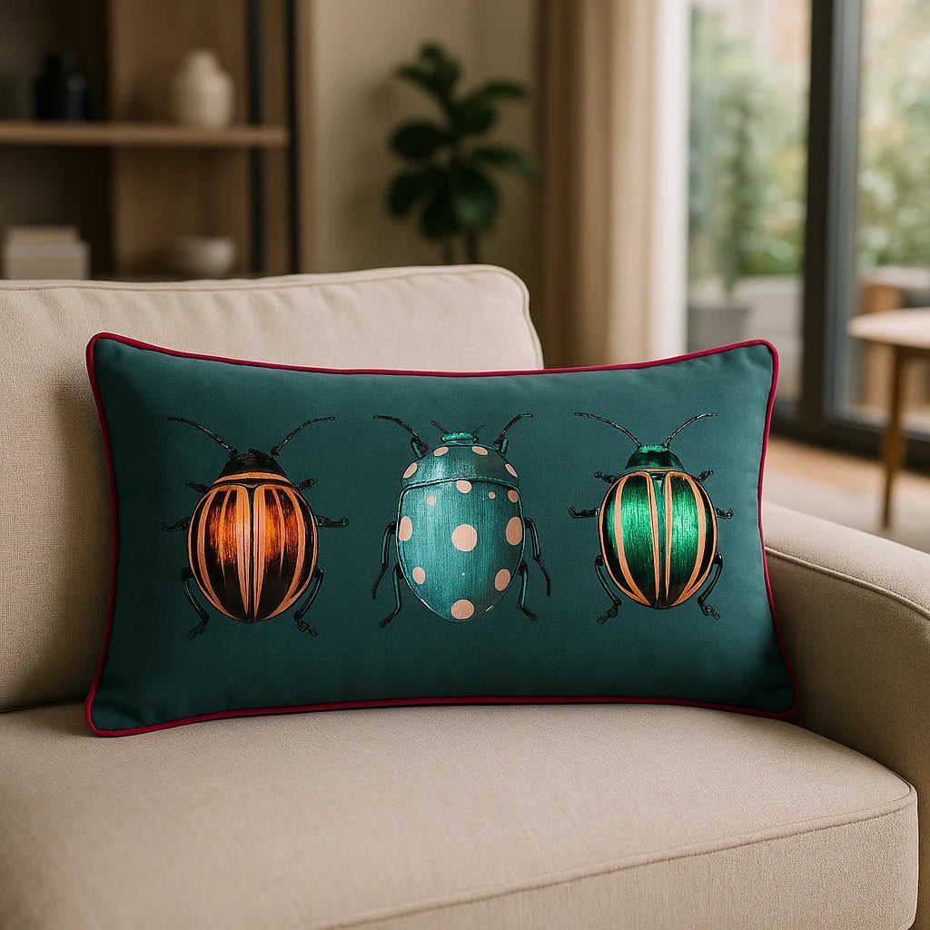 Beetalis Velvet Emerald Cushion Cover or Filled Cushion 30cm x 50cm