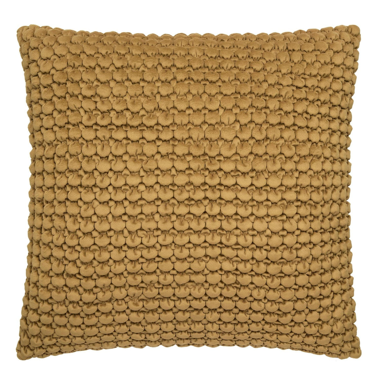 Bobble Textured Filled Cushion / Cover 55 x 55cm 22" x 22" - Ochre - Bobble Cushion In Ochre 55 X 55Cm 2