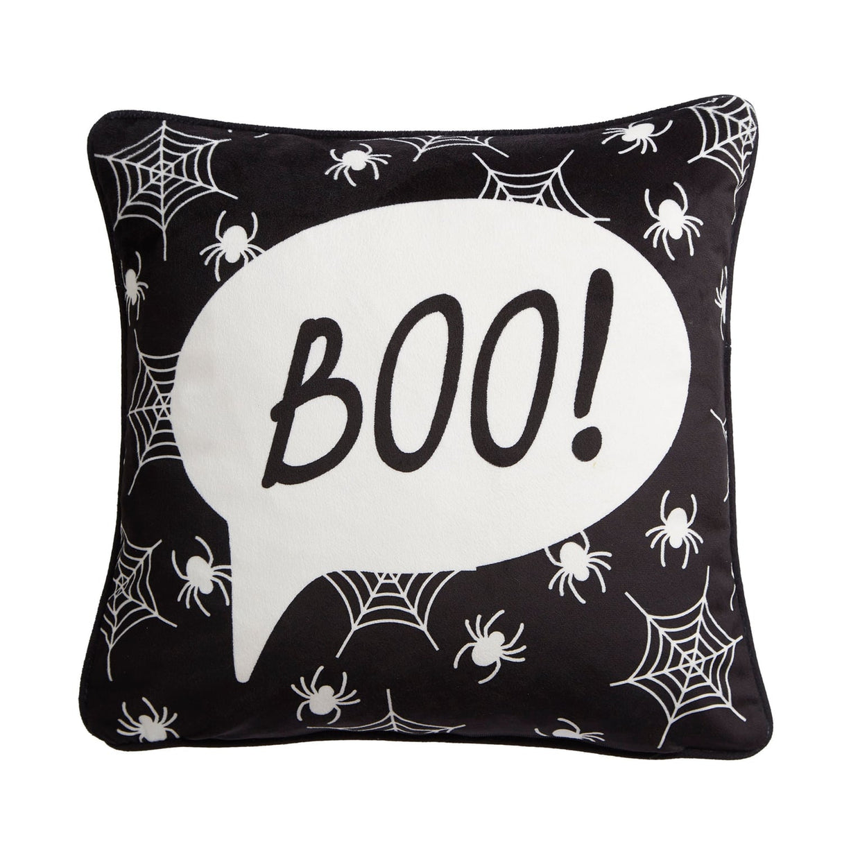 Boo! Halloween Orange Cushion Cover 43cm x 43cm - Black - Boo Halloween Cushion In Black 43 X 43Cm 2