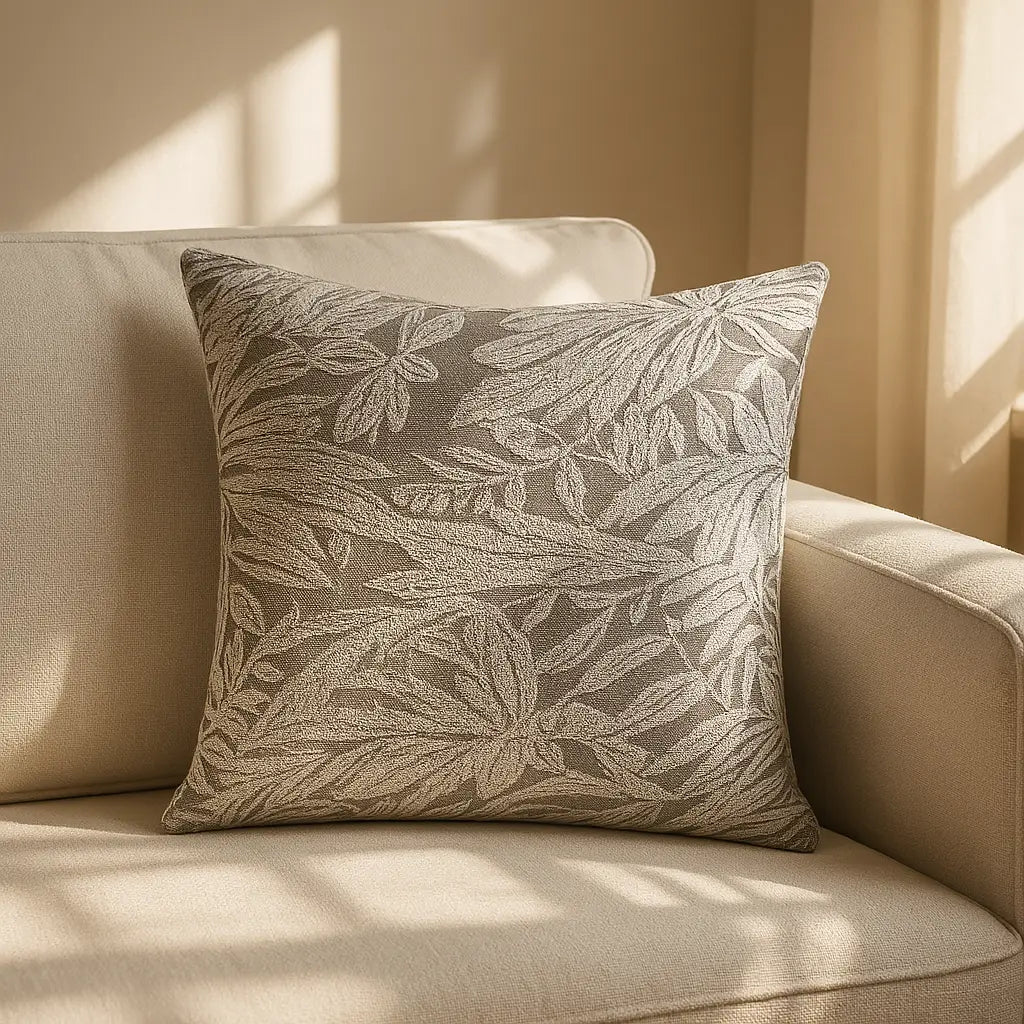 Botanic Silver Cushion Cover or Filled Cushion Collection
