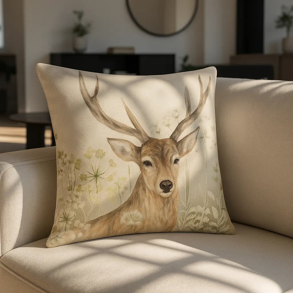 Bramble Stag Cushion Cover or Filled Cushion 43cm x 43cm