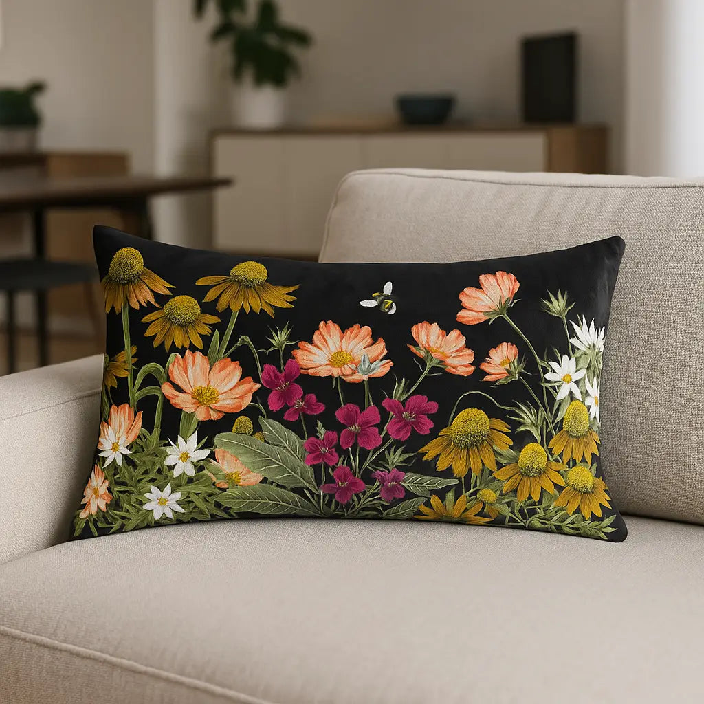 Braywick Cushion Cover / Filled Cushion 12" x 20" (30cm x 50cm) - Floral