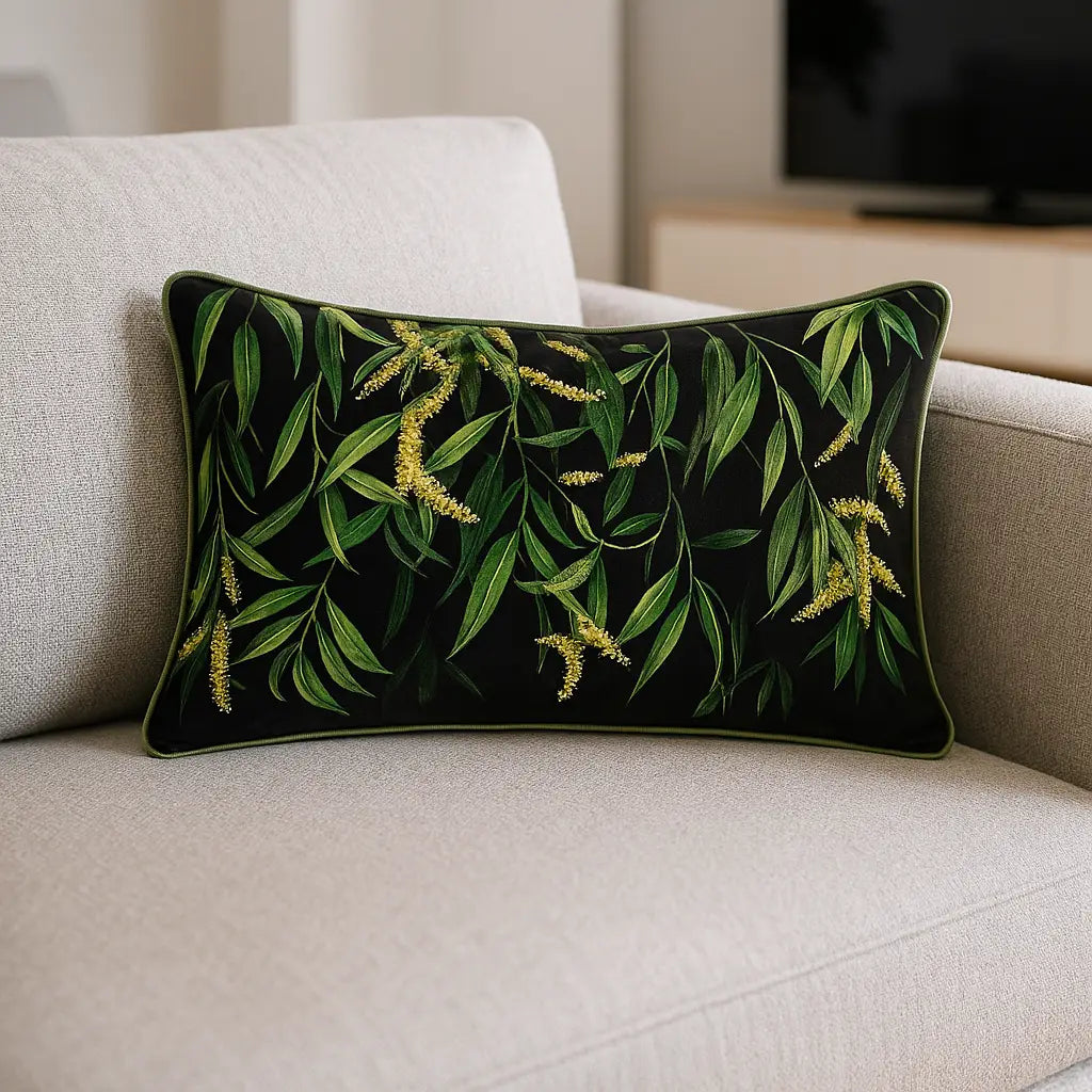 Braywick Velvet Willow Cushion Cover or Filled Cushion 30cm x 50cm