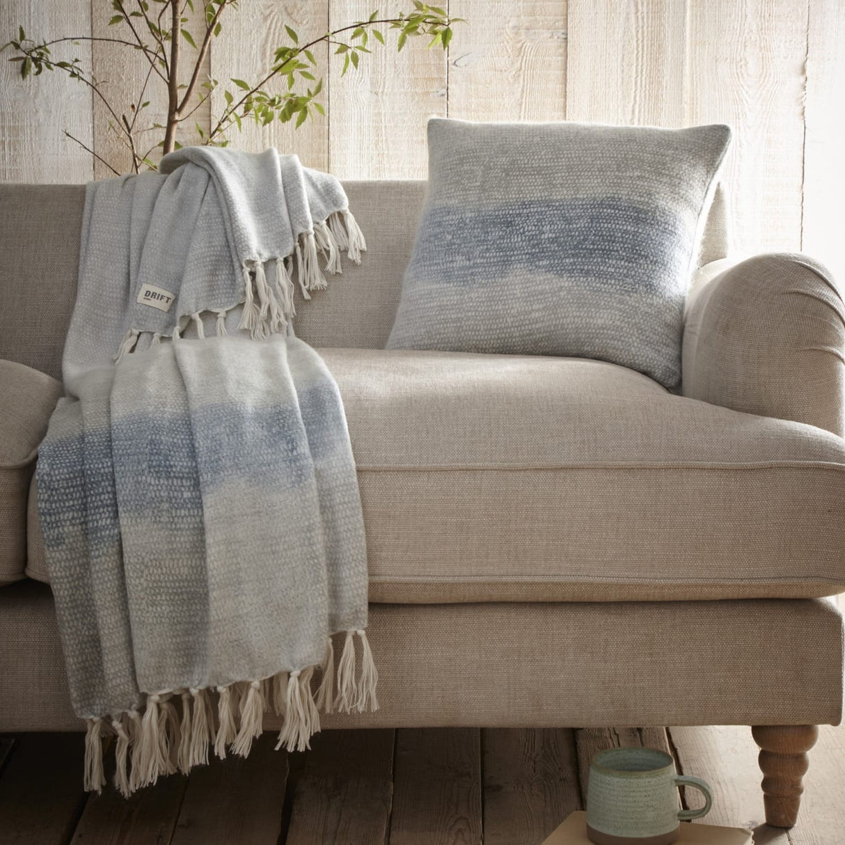 Bretton Square Filled Cushion 43cm x 43cm - Bretton Cushion In Green 43 X 43Cm 4