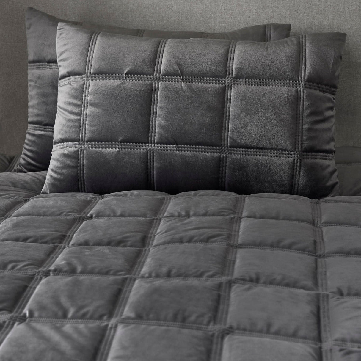 Brighton Square Geometric Duvet Cover Set - Slate - Brighton Square Duvet Cover Set In Slate 3