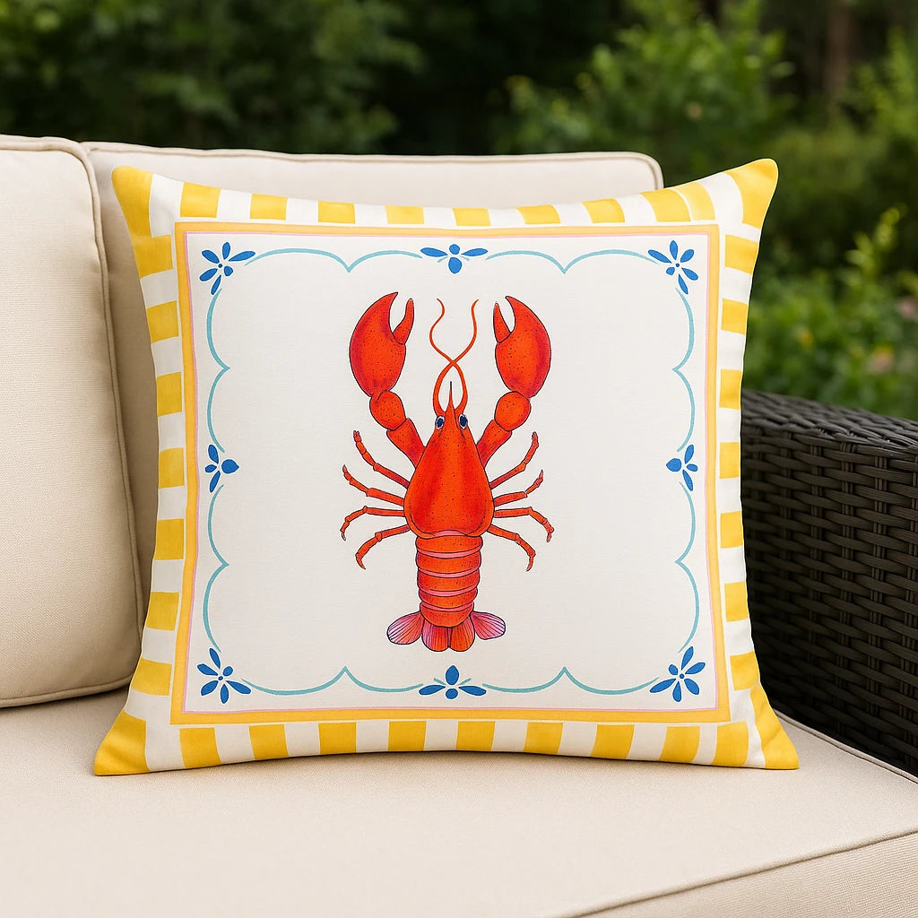 Brunch Stripes Outdoor Cushion Cover / Filled Cushion 18" x 18" (45cm x 45cm) by furn.