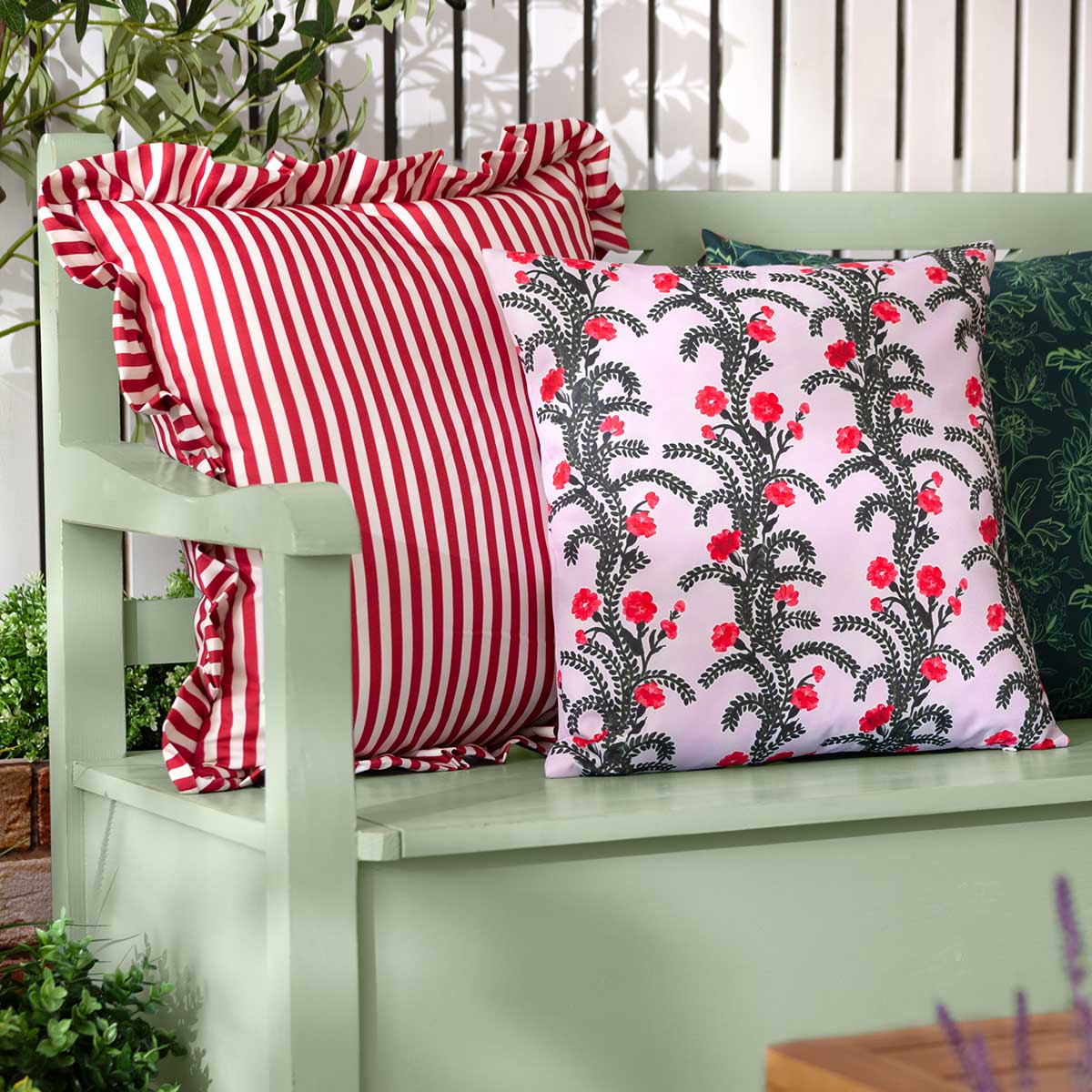 Cassis Outdoor Cushion Cover / Filled Cushion 18" x 18" (45cm x 45cm) by Wylder Nature 2