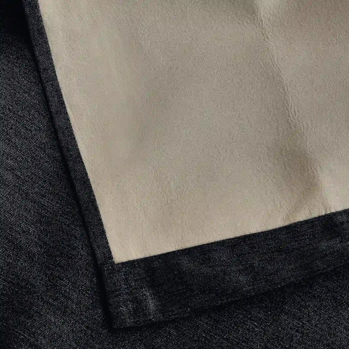 Alan Symonds Chenille Blackout Eyelet Ring Top Curtains in Black - Image 3