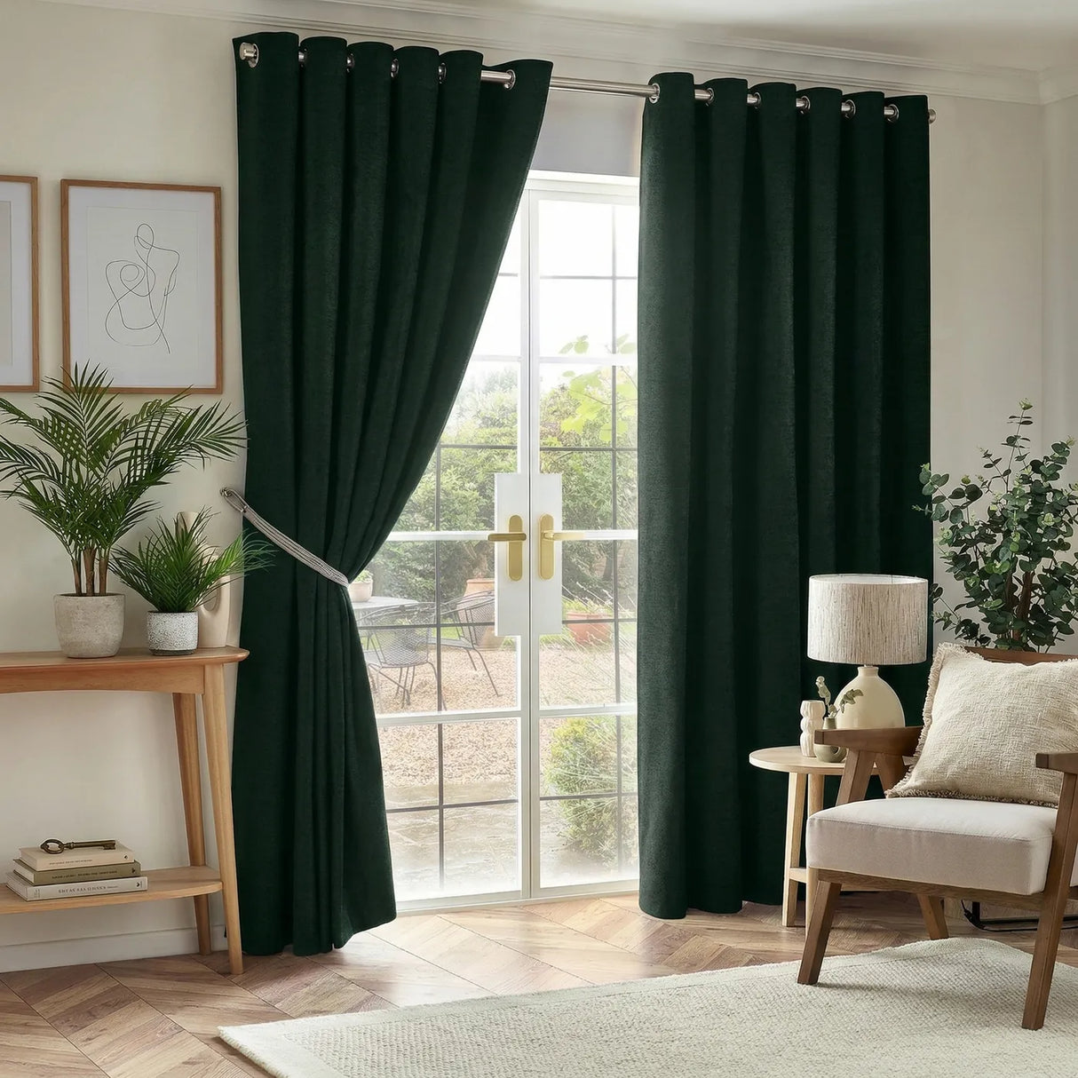 Alan Symonds Chenille Blackout Eyelet Ring Top Curtains 28