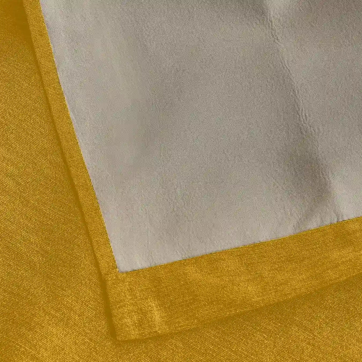 Alan Symonds Chenille Blackout Eyelet Ring Top Curtains in Ochre - Image 3