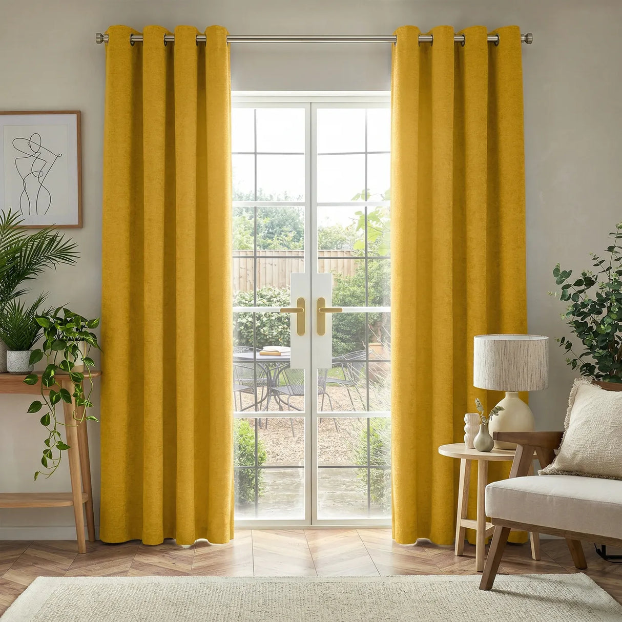 Alan Symonds Chenille Blackout Eyelet Ring Top Curtains 29