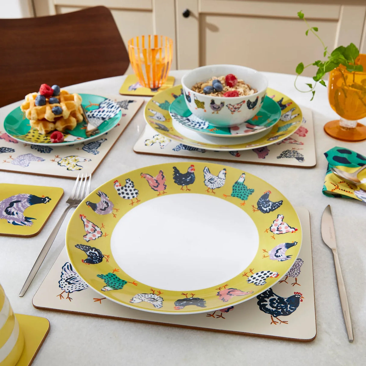 Chick Chicken Porcelain Bowl in Yellow