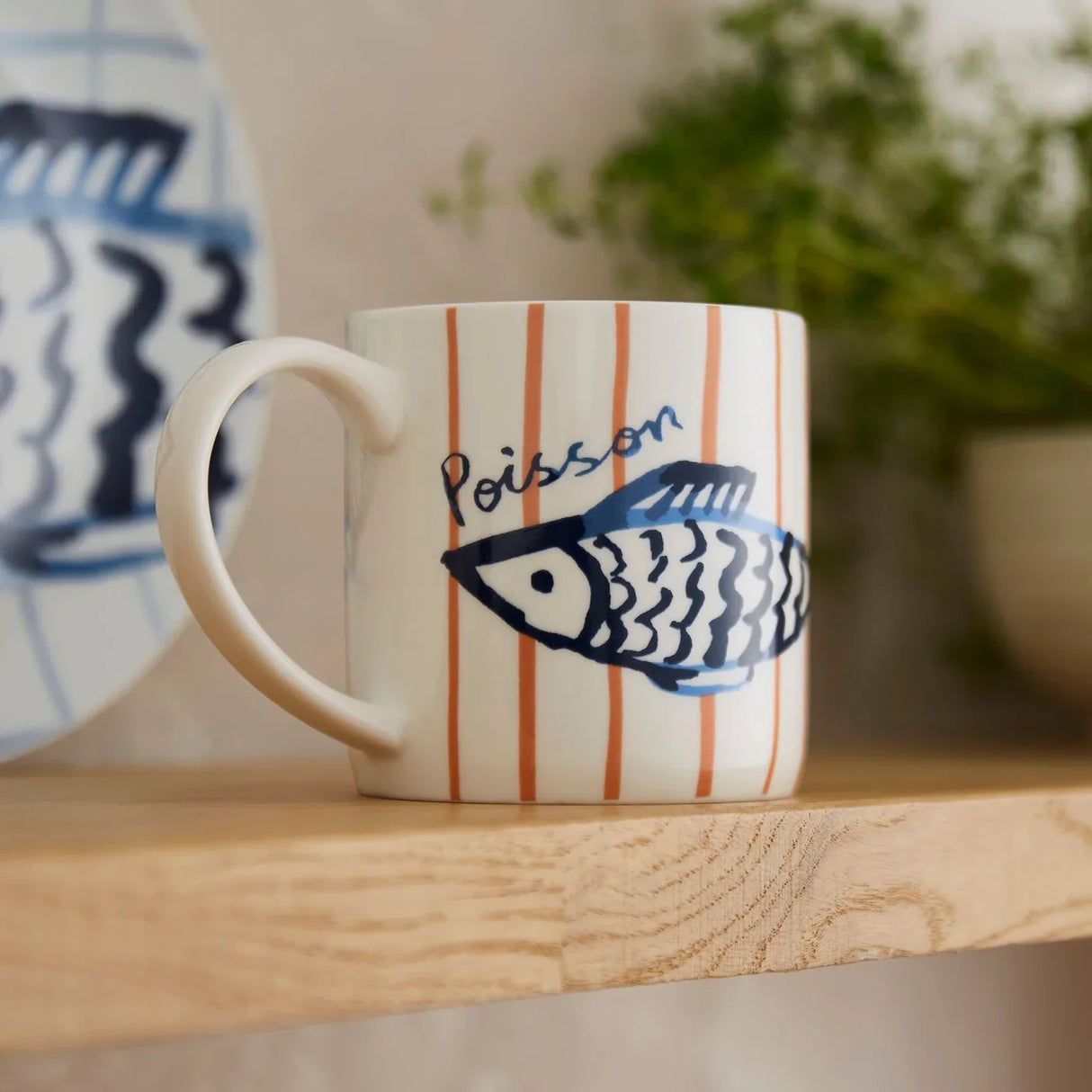 Catch of the Day Bone China Mug in Multicolour