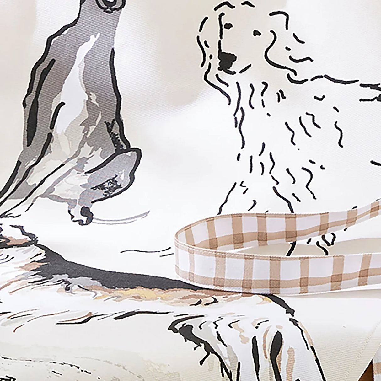 Country Dogs Cotton Apron in Brown