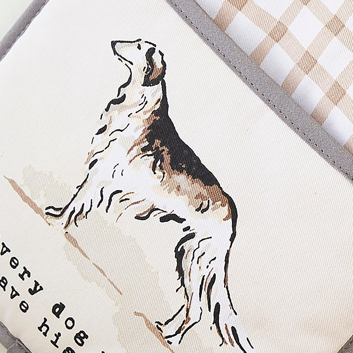 Country Dogs Pot Mitt in Brown