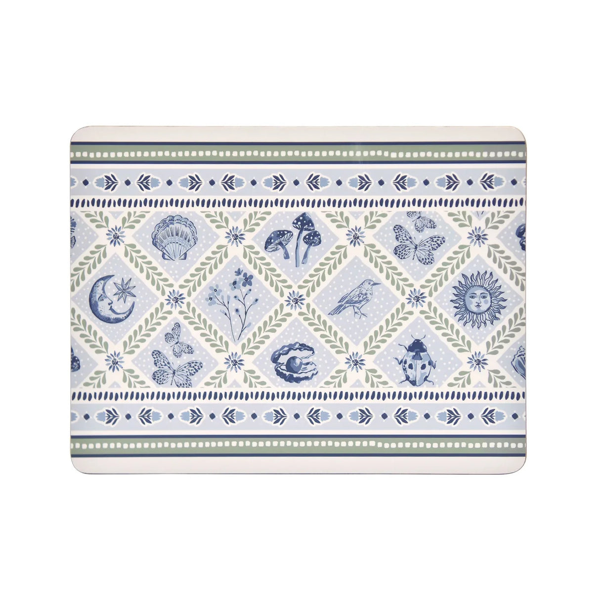 Coastal Treasures Placemat 4 Pack in Blue