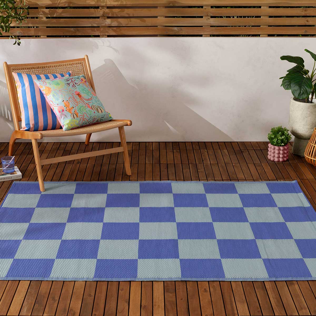 Checkerboard Outdoor Rug 120cm x 180cm by furn.
