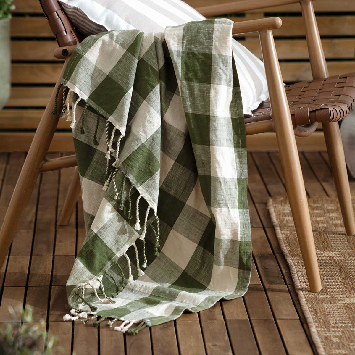 Chesil Check Throw Blanket 130cm x 170cm by Yard 13
