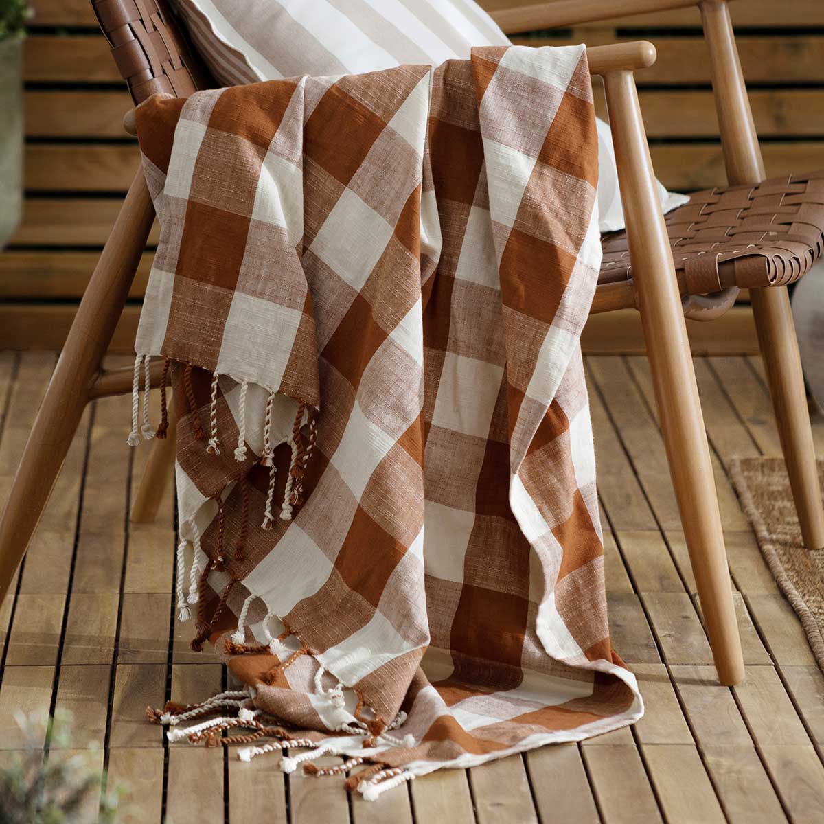 Chesil Check Throw Blanket 130cm x 170cm by Yard