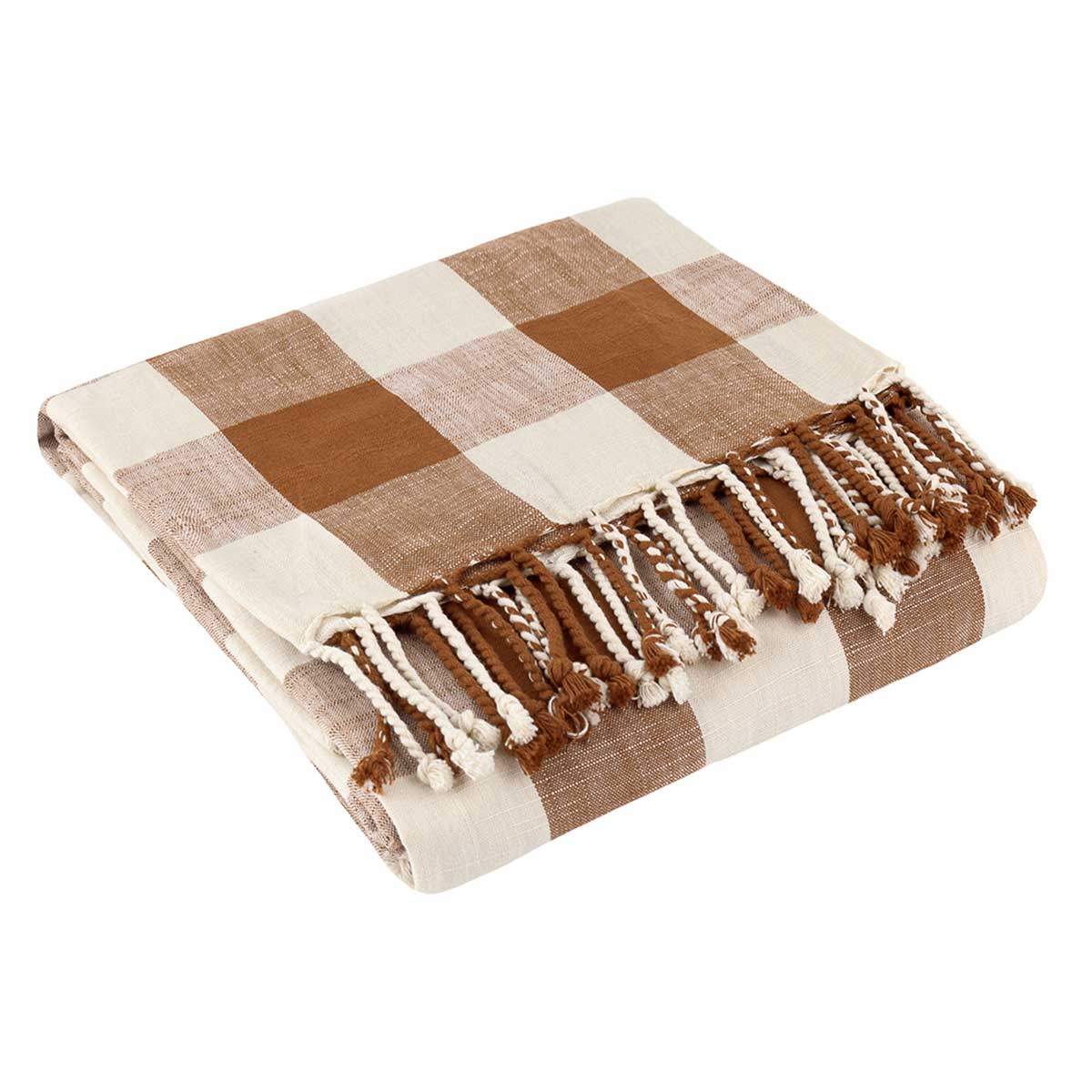 Chesil Check Throw Blanket 130cm x 170cm by Yard