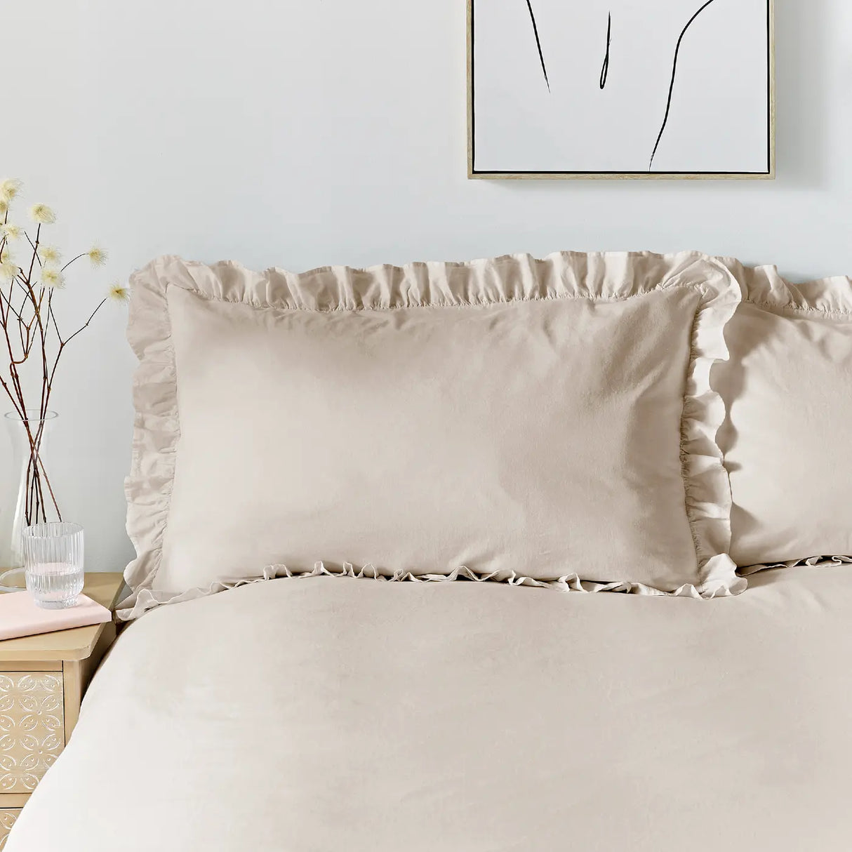 Cassia Frill Cotton Duvet Cover Set by Appletree Loft