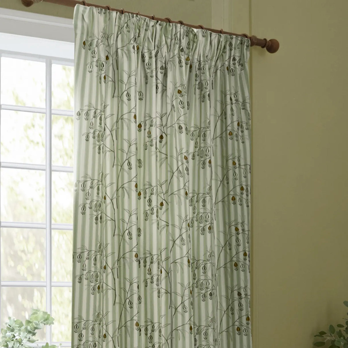 Chinese Lanterns Tape Top Pencil Pleat Curtains by Sanderson