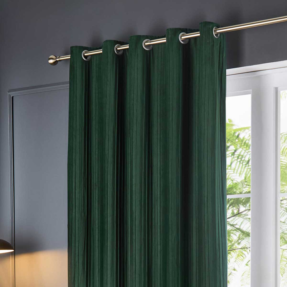 Corinthian Lined Eyelet Curtains by Paoletti