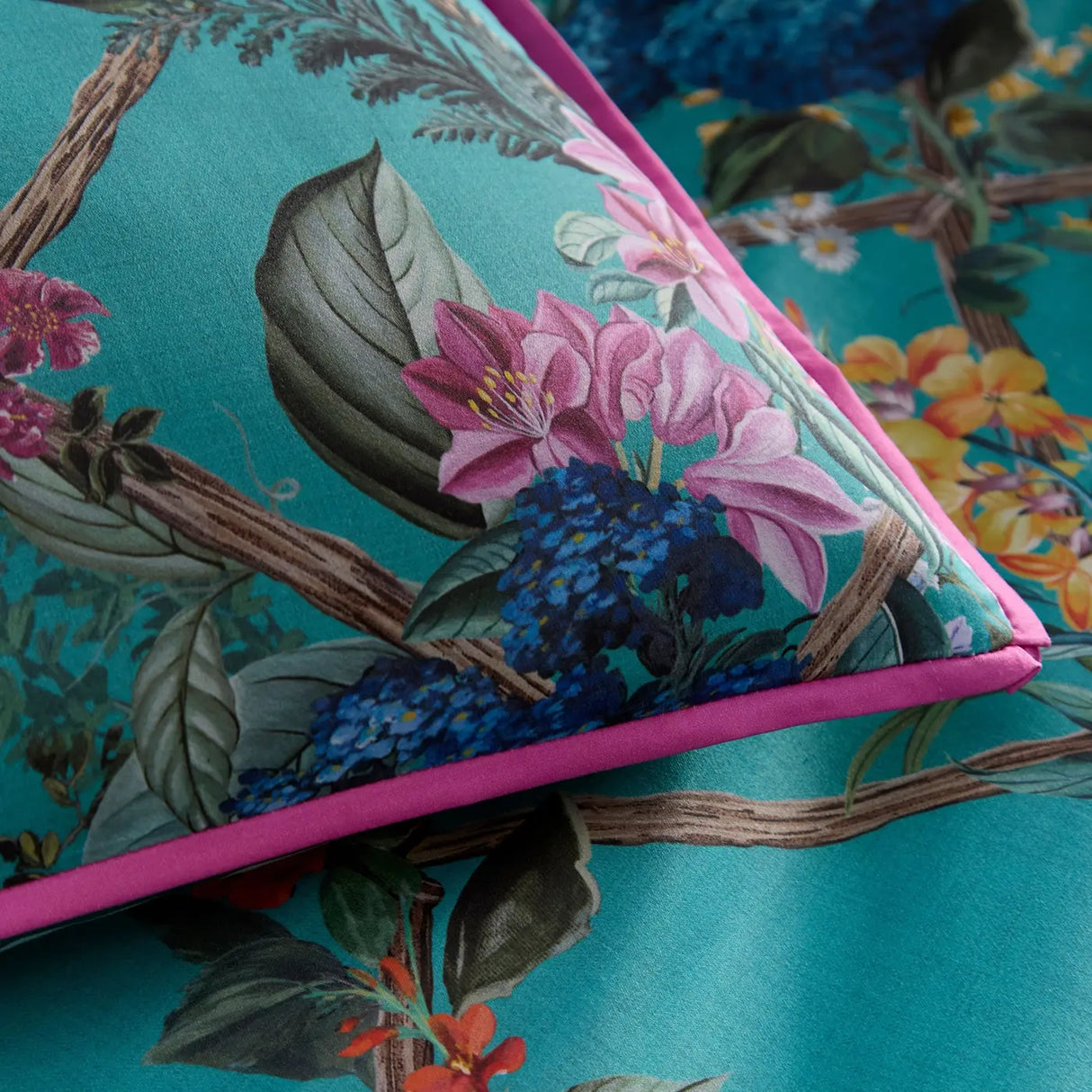 Cotswold Fantasia Duvet Cover Set in Teal - Double