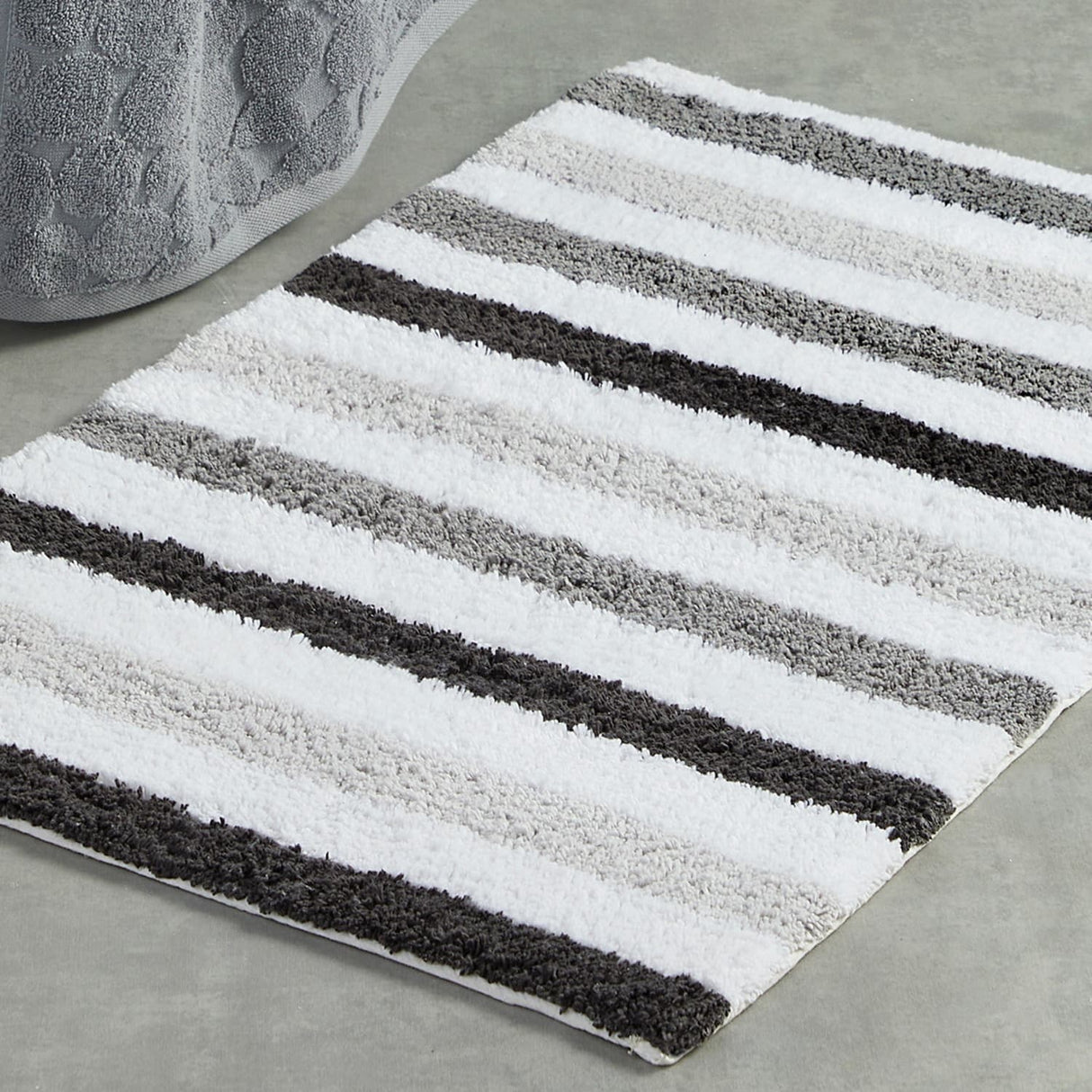 Carlson Stripe Bath Mat 50cm x 80cm - Carlson Stripe Bath Mat In Grey 50 X 80Cm 2