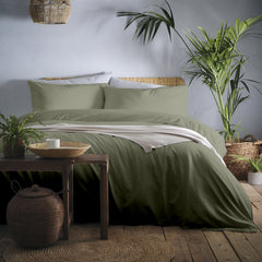 Cassia Cotton Duvet Cover Set - Khaki