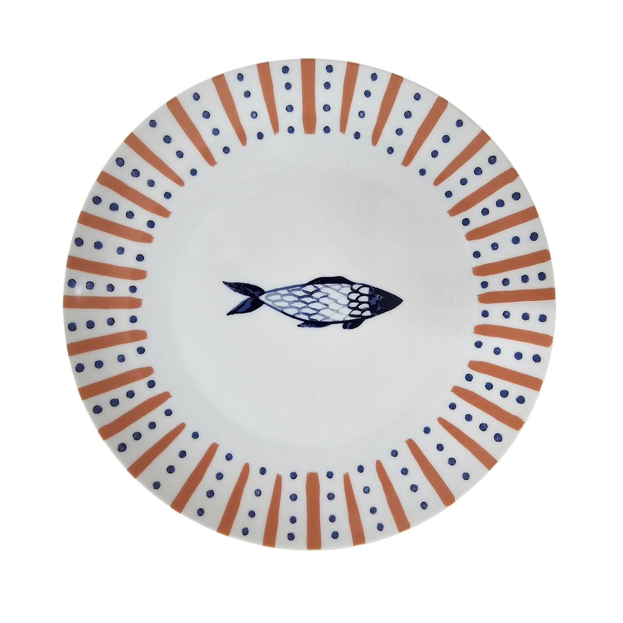Ulster Weavers Catch of the Day Fish Print Kitchen and Tableware Collection - Catch Of The Day Porcelain Dinner Plate In Multicolour 1