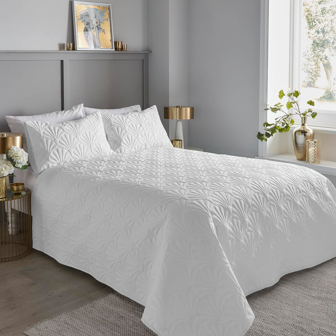Cavali Bedspread 200cm x 230cm - White