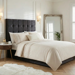 Charlotte Embroidered Polycotton Duvet Cover Set