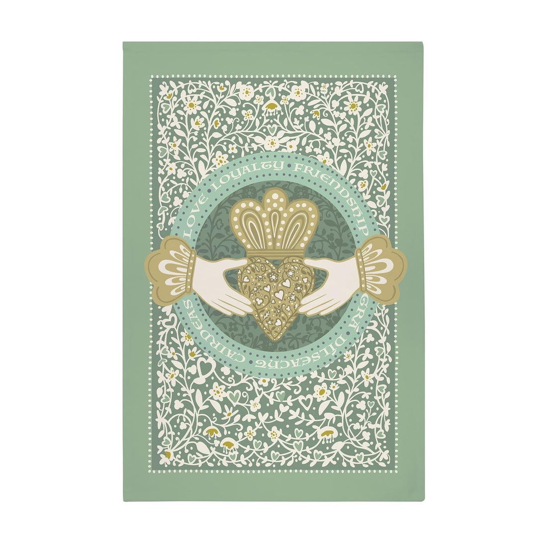 Ulster Weavers Claddagh Ring Tea Towel 100% Cotton