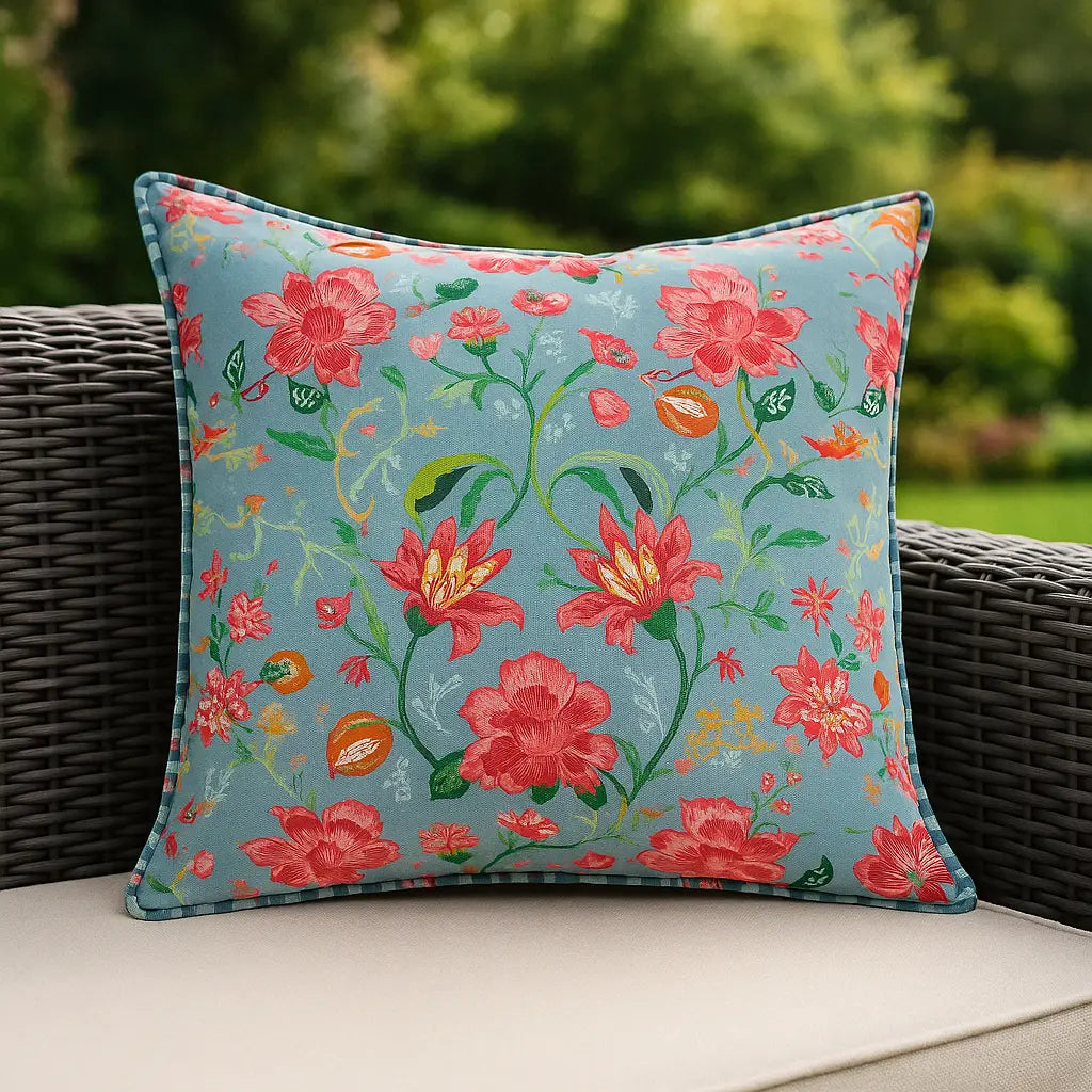 Claudia Outdoor Cushion Cover / Filled Cushion 18" x 18" (45cm x 45cm) by Wylder Nature 6