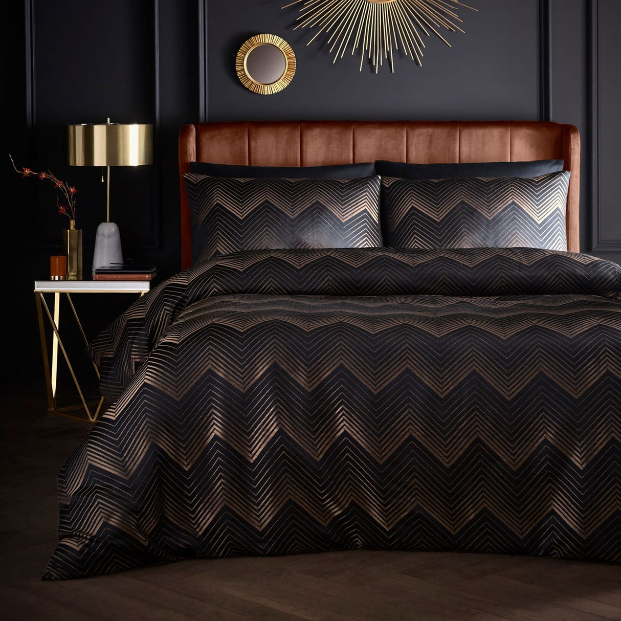 Laurence Llewelyn-Bowen Cocktail Microfibre Duvet Cover Set - Black