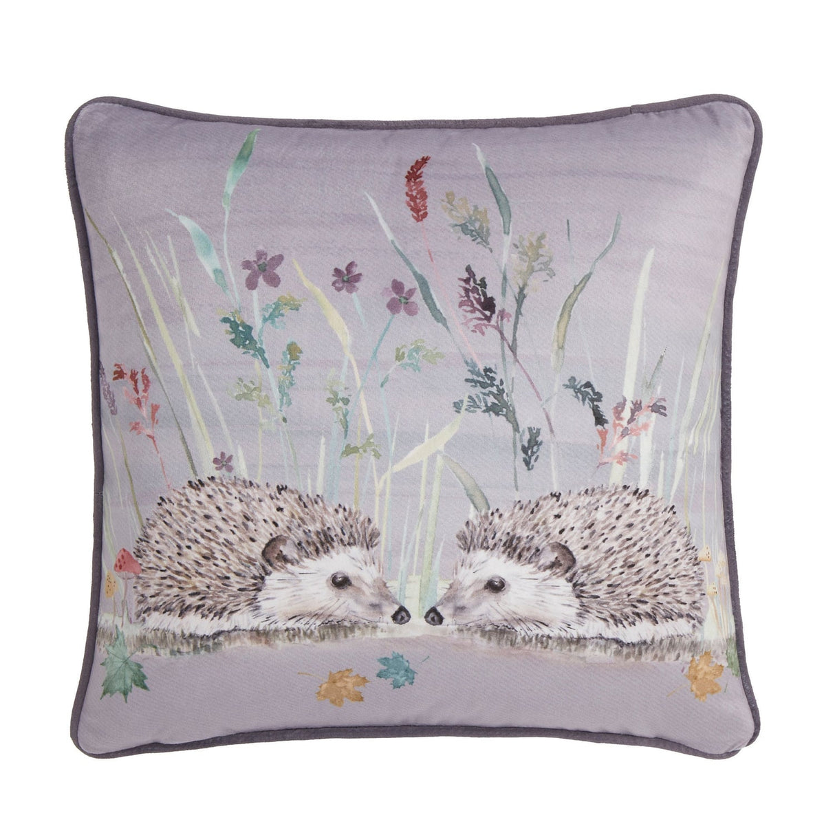 Colville Hedgehog Floral Grey Cushion Cover - Colville Hedgehog Cushion In Grey 43 X 43Cm 2