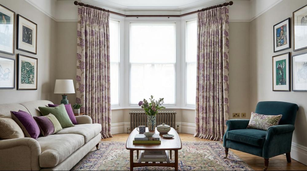 Corsica Made to Measure Curtains Mauve 3