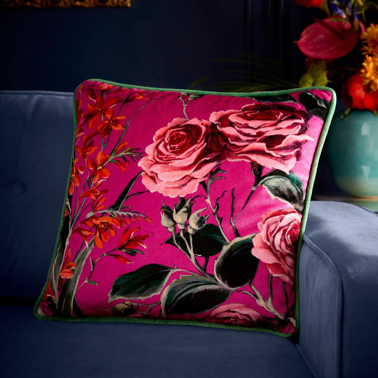 Laurence Llewelyn-Bowen Cotswold Fantasia Dawn Cushion Cover - Pink