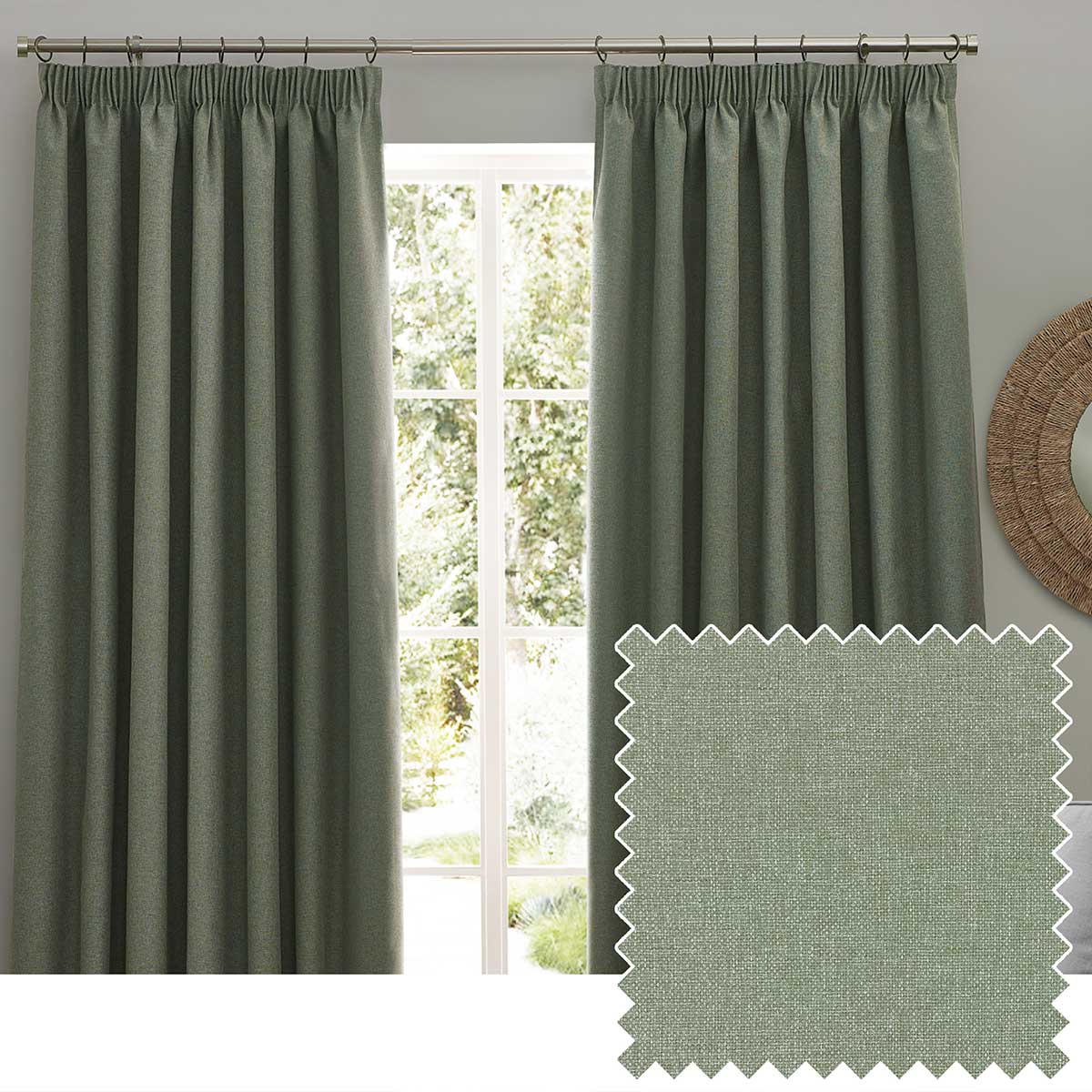 Dawn Lined Tape Top Pencil Pleat Curtains by furn.