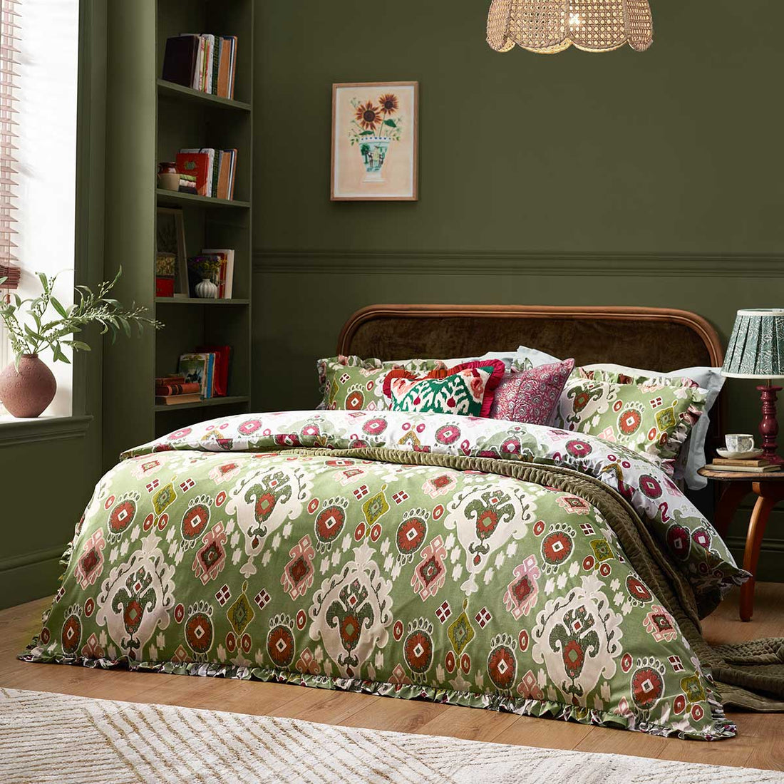 Dawson Cedar Green Duvet Cover Bedding Set