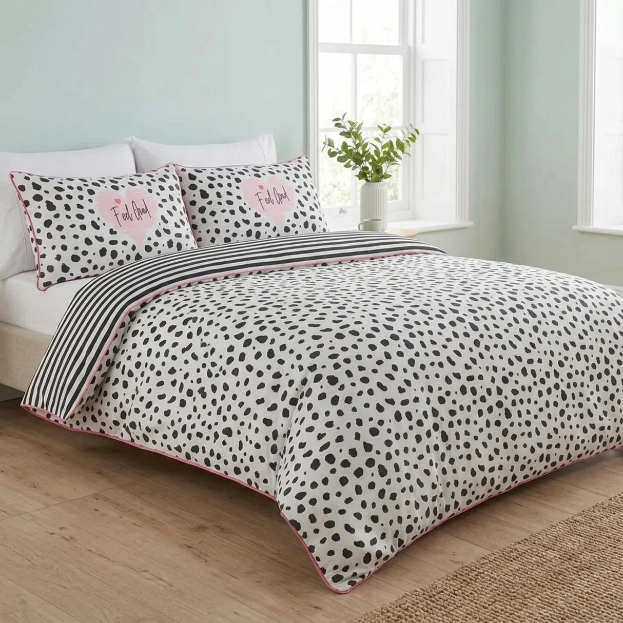 Dalmatian Black Duvet Cover Bedding Set-2