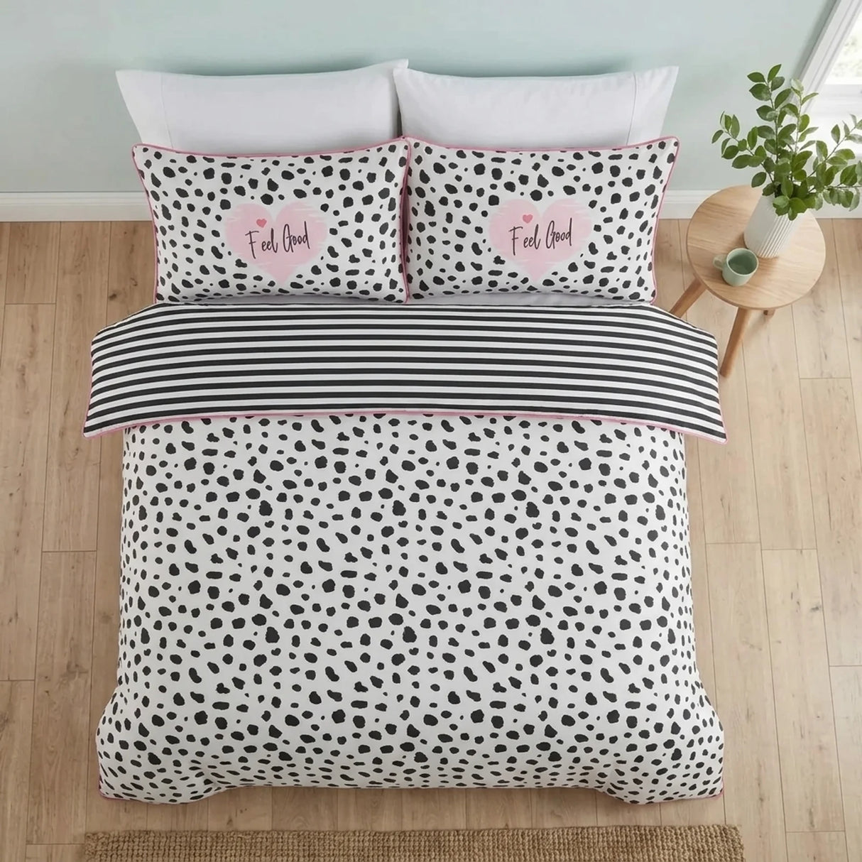 Dalmatian Black Duvet Cover Bedding Set-4