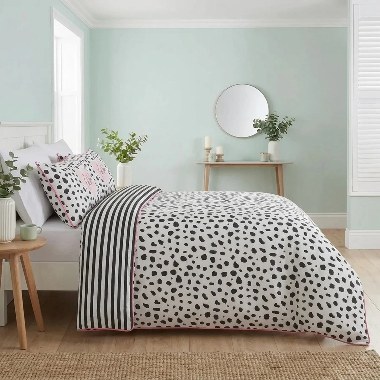 Dalmatian Black Duvet Cover Bedding Set-5