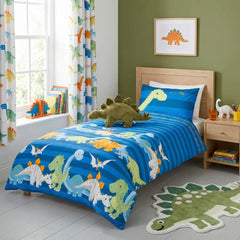 Dinosaur Blue Duvet Cover Bedding Set